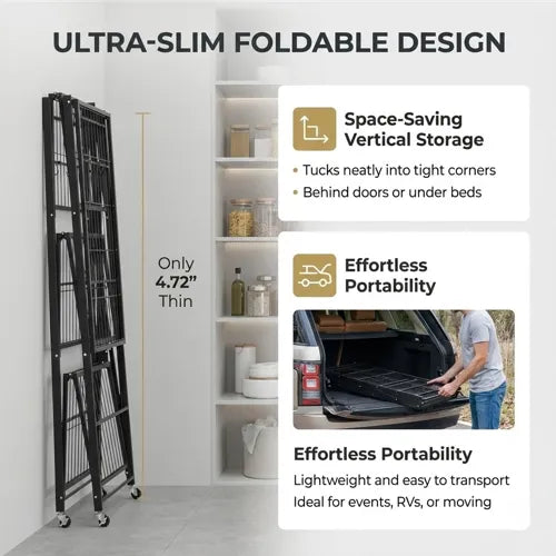NO ASSEMBLY REQUIRED! 360° Rotating Storage Rack for Effortless Organization